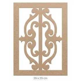 DS040 Otantik Rumi Motifli Dekoratif Duvar Süsü Ahşap Boyanabilir Obje